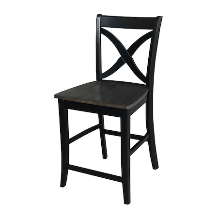 International Concepts Cosmo Counter Height Stool, 24" Seat Height, Coal S75-142